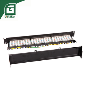 GETEKnet 19 Inch 1U FTP 24 Port RJ45 <strong>Patch</strong> <strong>Panel</strong> 24 Port cat 6 <strong>Module</strong> <strong>with</strong> Efficient Cable Management - Product Image 2