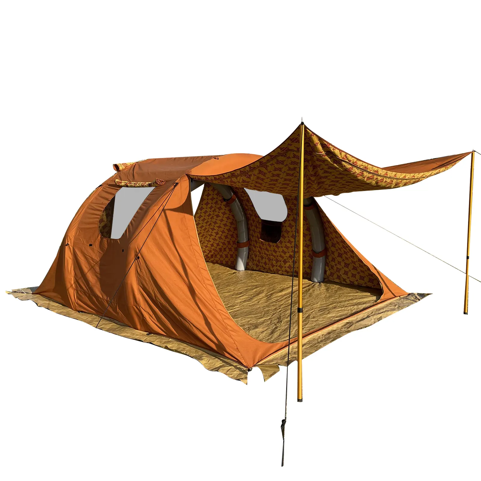 Acampamento ao ar livre algodão inflável deserto barraca ar barraca pop-up inflável camping barraca