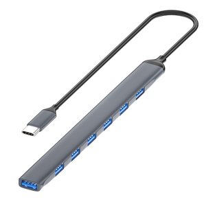 USB3.0 interfaccia Splitter Hub One-Drag sette tastiera del Mouse del Computer del telefono cellulare U disco Docking con tipo-C in Stock! - Product Image 3