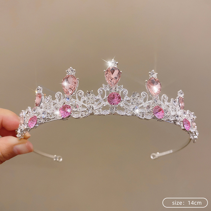 Pink rhinestone crown