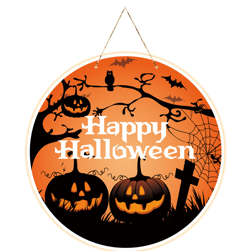 Halloween door hanging round style