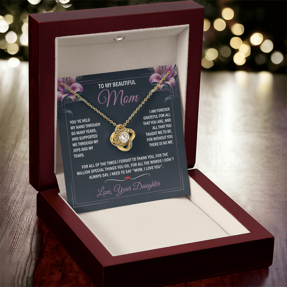 Card + Gold Necklace (LED Light Box)