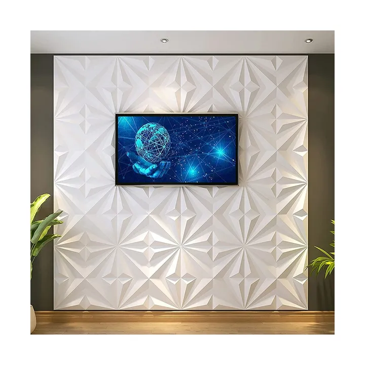 Panneaux muraux 3d brillants de luxe, Panneaux muraux en PVC pour la décoration de la maison en usine chinoise