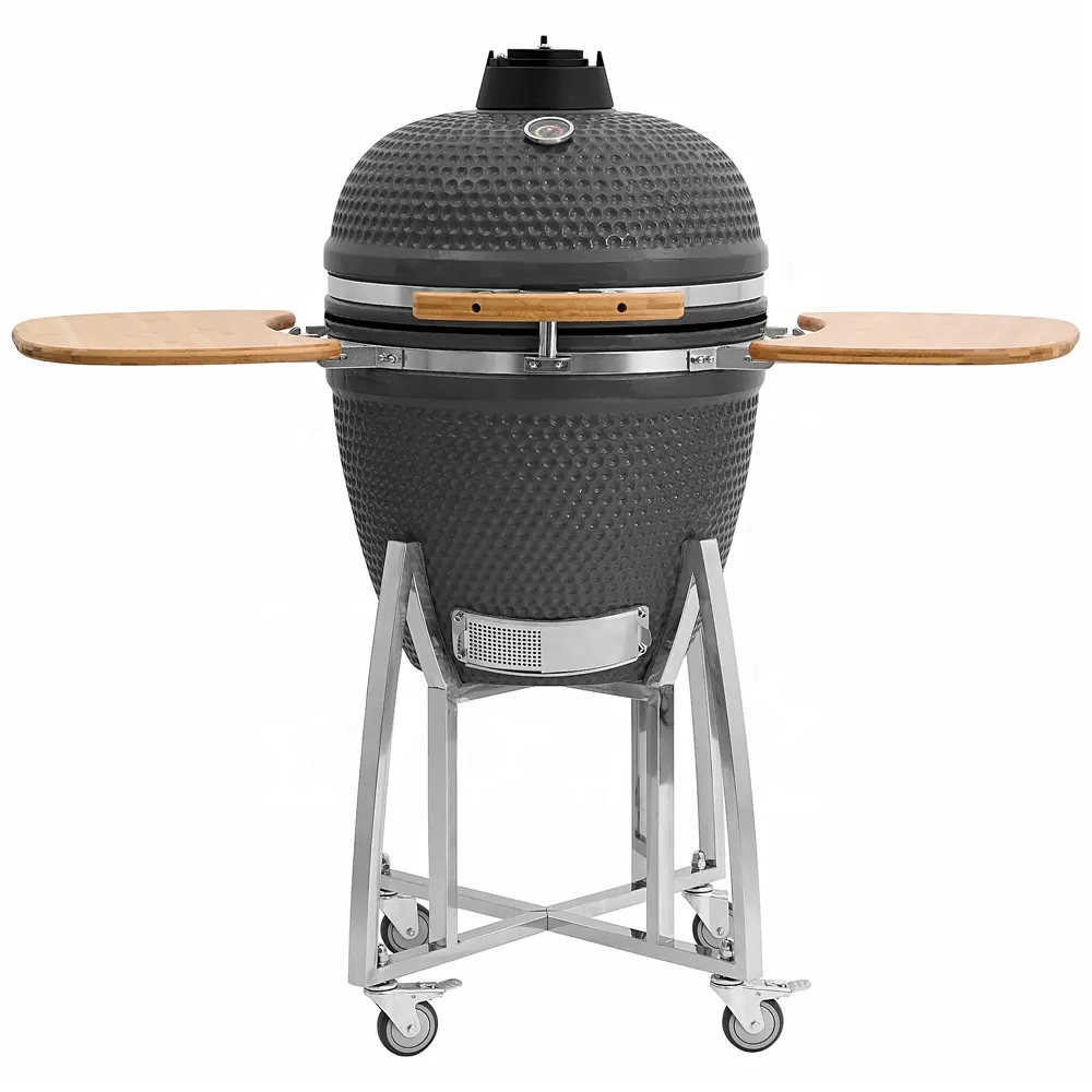 SEB KAMADO Grilles de barbecue gris mat de 21 pouces pour l'extérieur Fournitures de jardin en céramique