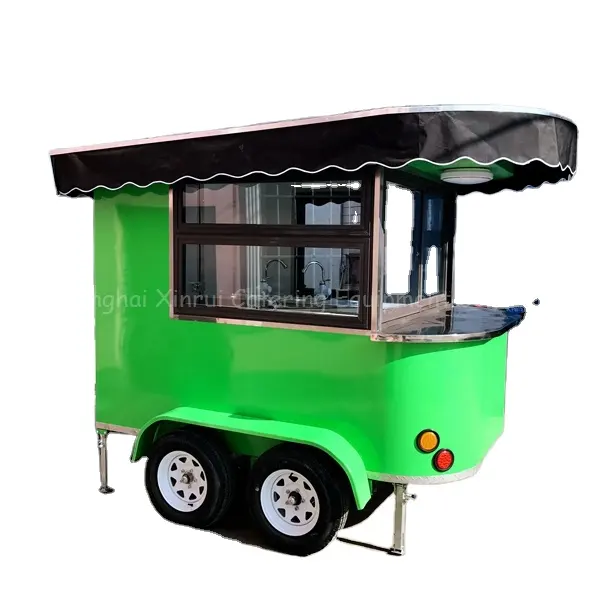 Mini cibo camion rimorchio in fibra di vetro frutta bici nuovi prodotti cina per la vendita ristorante Mobile prezzo di fabbrica Bar frutta carrello