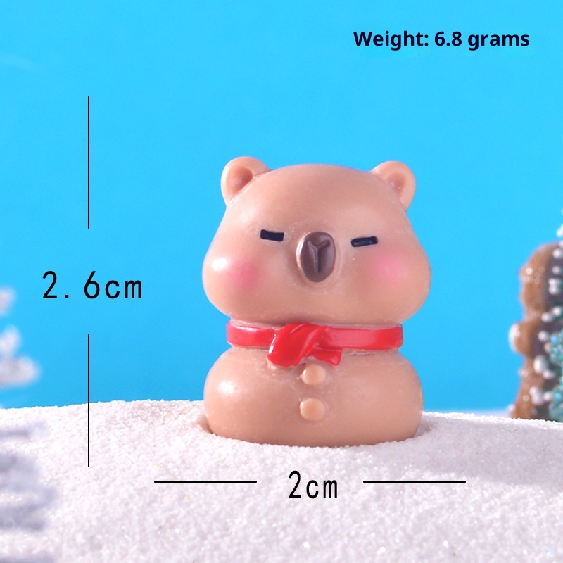 Capibara animal muñeco de nieve