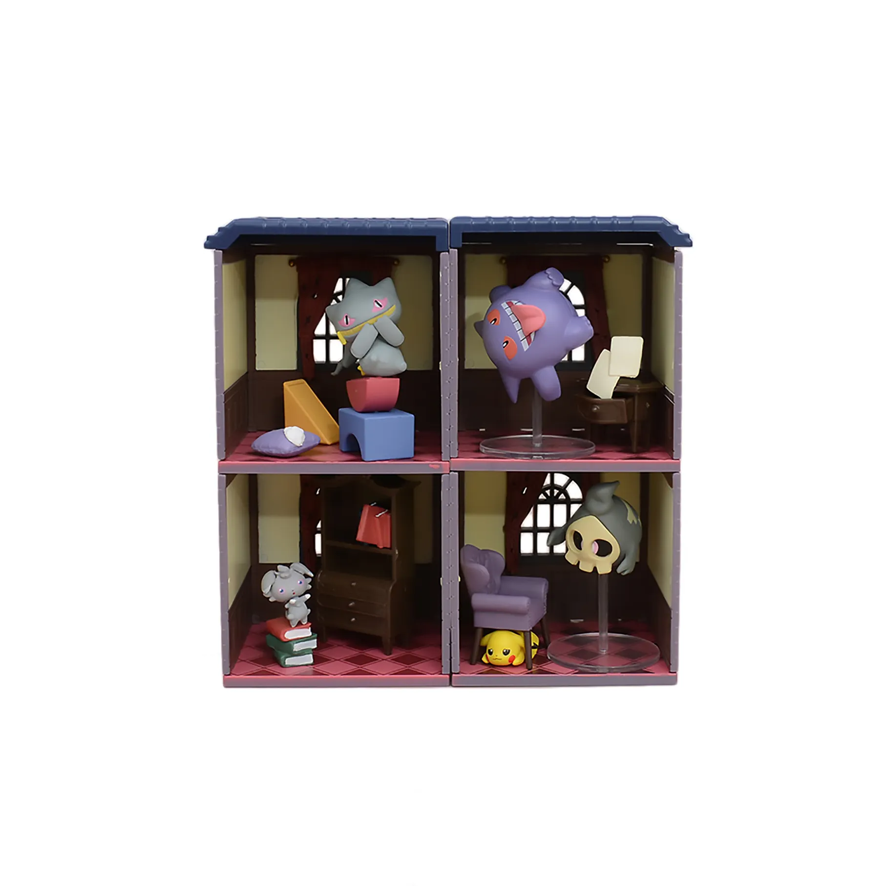 4 Stil Mystorisches Gespensthaus Pokémon-Spielzeug Actionfiguren Anime Großhandel Pokemon-Spielzeug Blindbox-Modell dekorative Ornamente