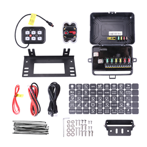 Evrensel 6 Gang kombinasyon anahtarı paneli mavi-diş geçiş/anlık/darbeli devre anahtarları ile LED araba işık kontrolü - Product Image 2