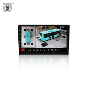 360全景3D倒车可视摄像机全球定位系统导航720P 1080P 4 dvr录像机4摄像机4g安卓9.0汽车仪表盘凸轮 - Product Image 1