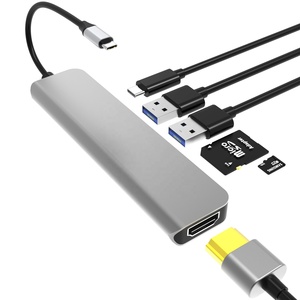 6 in 1 Hub Usb PD60W HD-MI USB3.0 USB2.0 SD TF PD Support All Type-c Channel <strong>Computers</strong> - Product Image 2