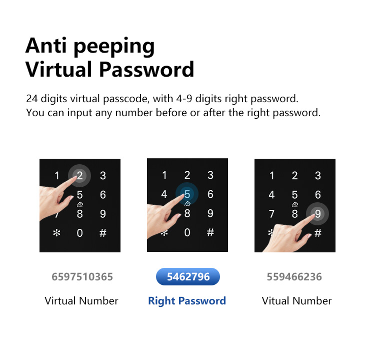 Tediton Smart Fingerprint Deadbolt Lock Tuya APP WIFI Keypad Mechanical Key Combination Deadbolt Smart Lock