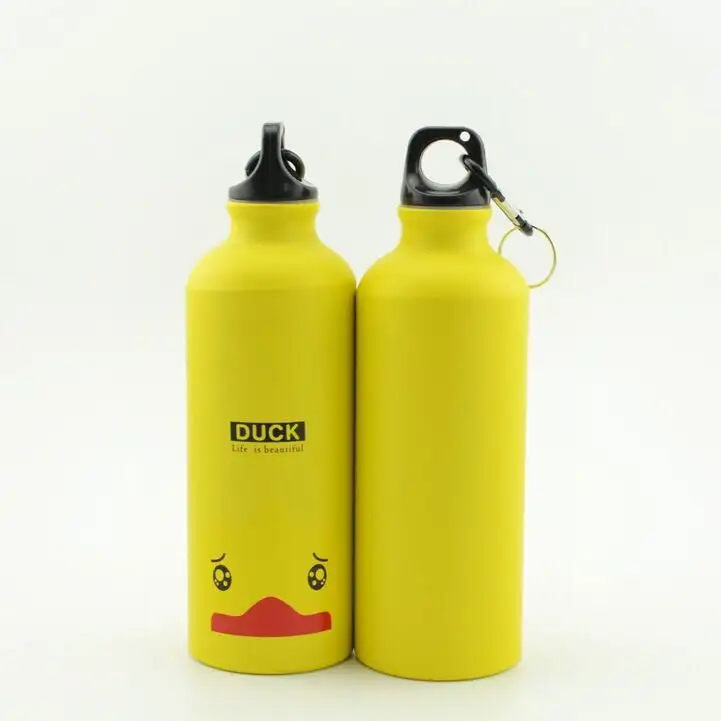 Garrafa de água de alumínio promocional, garrafa de água esportiva de alumínio com logotipo personalizado para academia 500ml