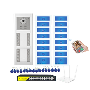 TCP IP Multi apartamentos 16 botones Familie Doorphone sistema de intercomunicación edificio puerta teléfono Kit - Product Image 1