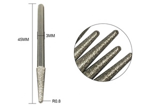 高硬度6毫米金刚石磨头电镀可定制OEM OBM用于金属零件表面雕刻工具加工