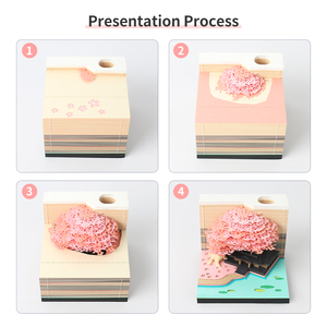 Juego de notas adhesivas de escritorio Rectangular, promoción, caja acrílica, Bloc de notas con logotipo personalizado - Product Image 2