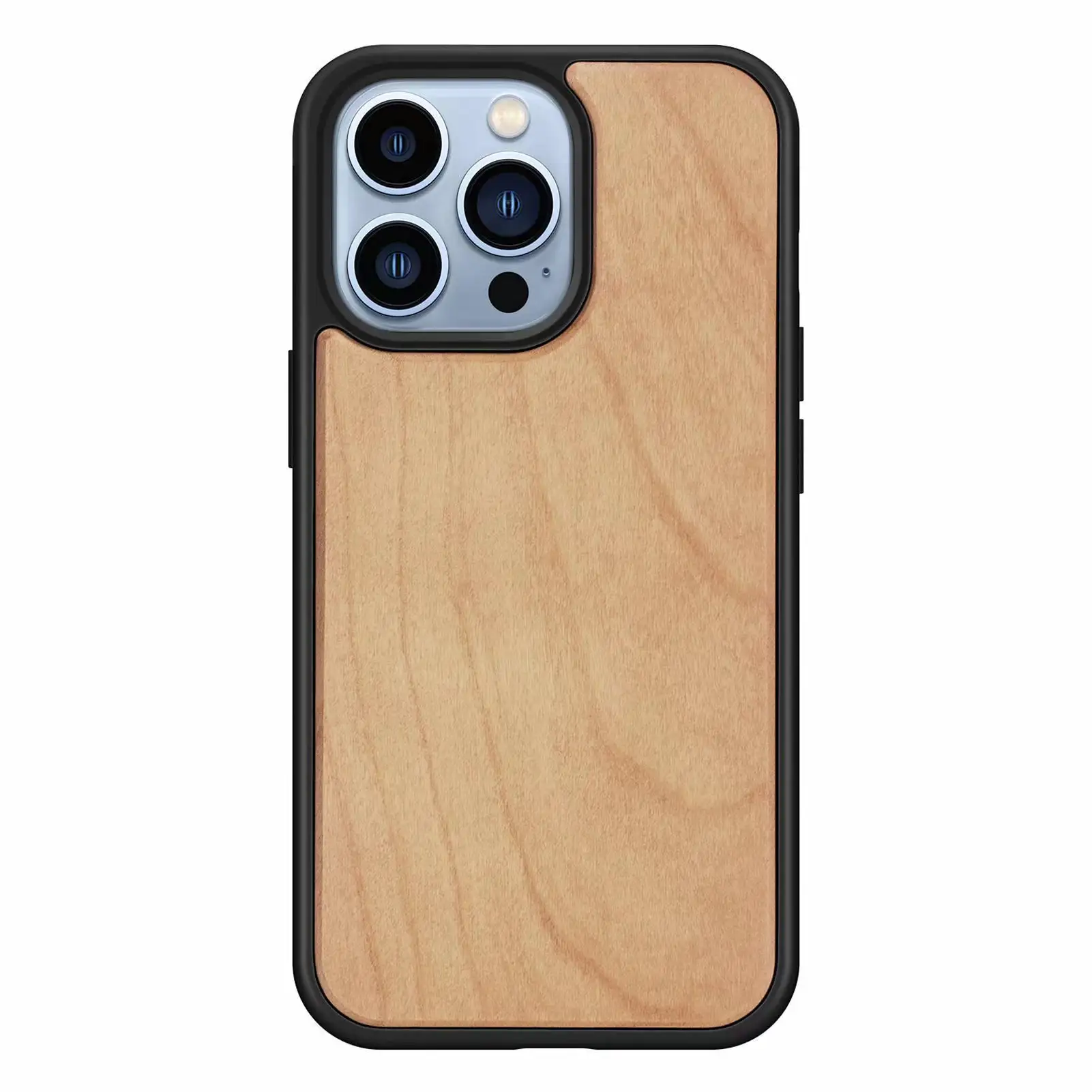 Funda de madera antigolpes personalizada para Iphone, Protector de Material de bambú, TPU líquido, para Iphone 14 Plus Pro Max
