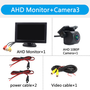 Smartour-Monitor de coche de 5 pulgadas con cámara de visión trasera AHD 1080P, kit de cámara de marcha atrás para estacionamiento de vehículos, ayuda para cámara de visión nocturna - Product Image 5