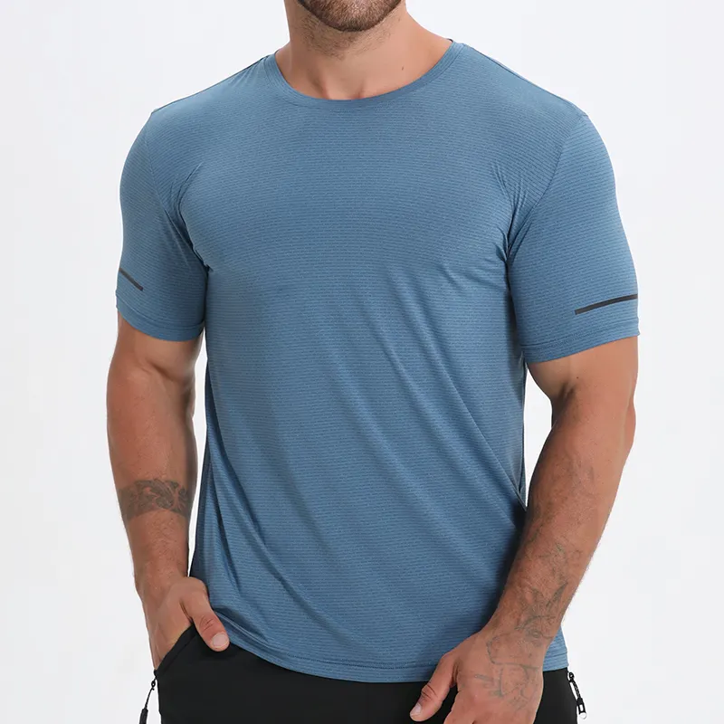 Chemise de musculation pour hommes Chemise athlétique amincissante et extensible pour fitness et musculation Chemise de gym respirante pour hommes