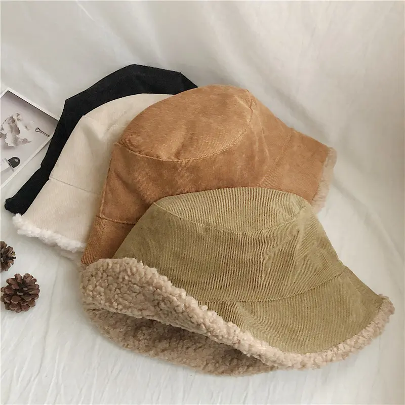 2024 Otoño Invierno sombreros sombrero de cubo y gorras personalizadas mujeres lana piel sintética leopardo cubo sombrero para mujer gorro