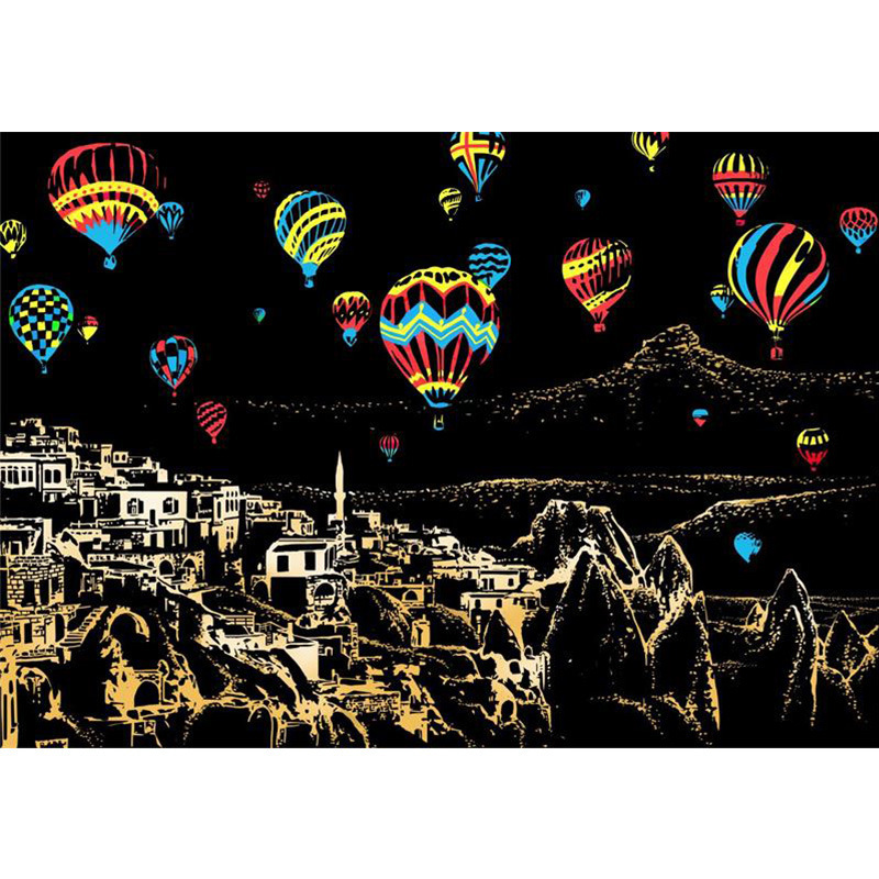 Montgolfière colorée