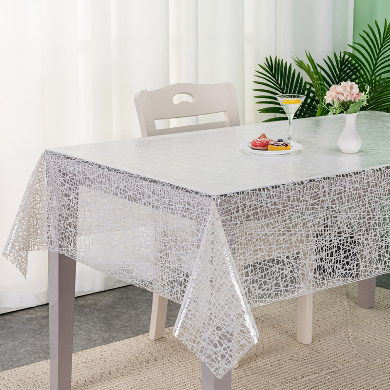 PVC Lace Table Cloth China Home White Table Cloths for Wedding