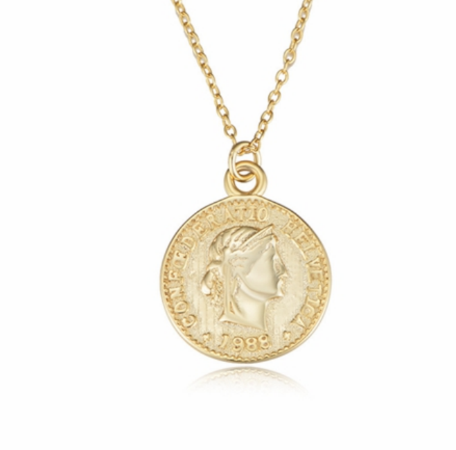 Dollar portrait Necklace