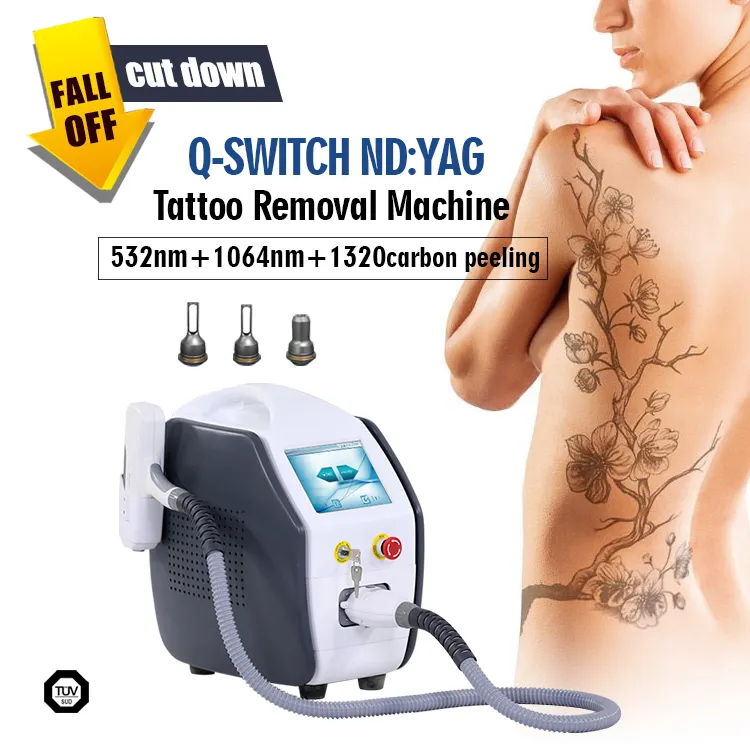 Mini dispositivo de remoção de pelos da tatuagem, máquina profissional portátil do yag do laser