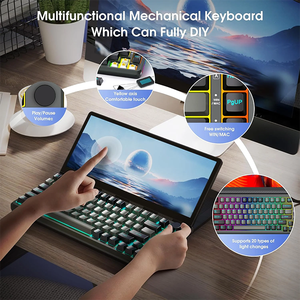 Kwumsy K3 Teclado mecánico para juegos con pantalla táctil Extensor de pantalla portátil de 13 pulgadas Teclado compacto plegable todo en uno - Product Image 3