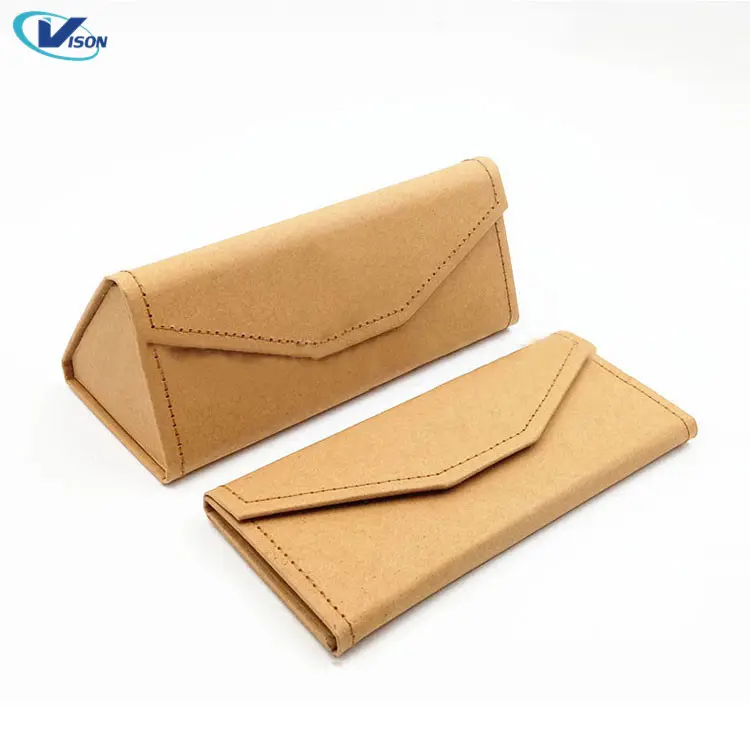 Hộp Kính Mát Chất Lượng Cao Hình Tam Giác Handmade Folding Kraft Paper Glasses Case