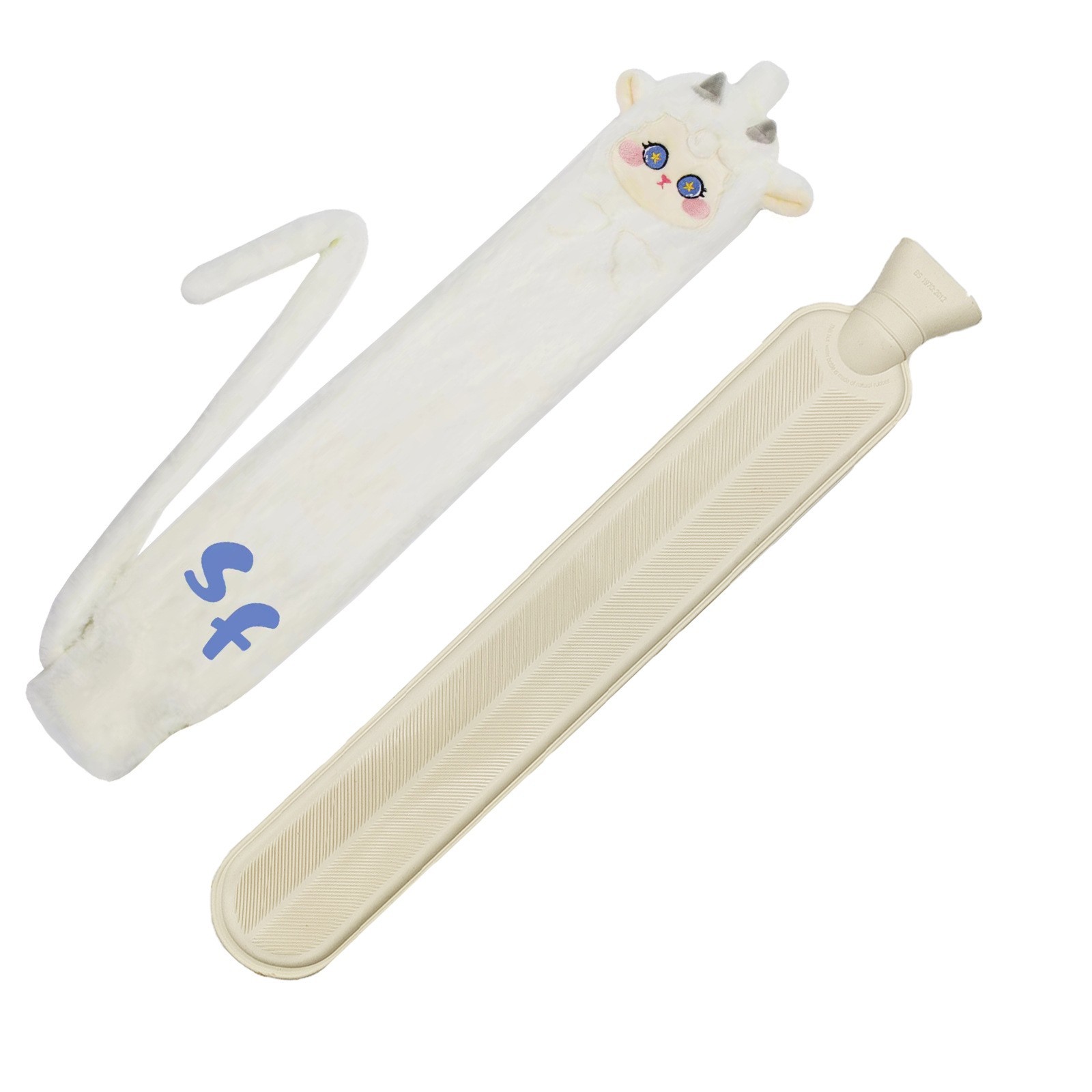 Coloré --- Nouvel ensemble de peluche d'agneau SF blanc long