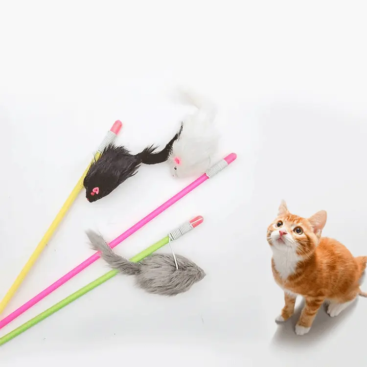 High Quality Interactive Cat Wand Toy With Refill