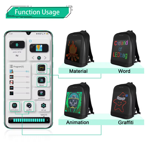 Intelligente programmazione luci a led zaino personalizzato cambiante borsa per Laptop donna uomo impermeabile Smart Led zaino - Product Image 3