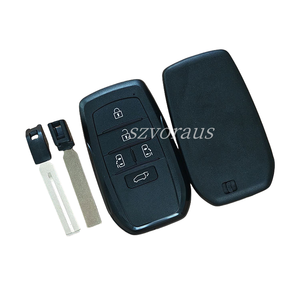 Toyota 5 düğme için yüksek kalite akıllı anahtar kapak acil anahtar ile sürme kapı/MPV logo olmadan araba anahtarı kapağı