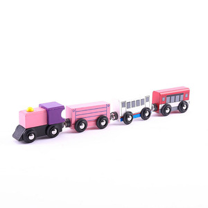 Montessori Trẻ Em Của 4 Pcs Từ Bằng Gỗ <span class=keywords><strong>Train</strong></span> <span class=keywords><strong>Toy</strong></span> Set Lắp Ráp Bằng Gỗ <span class=keywords><strong>Train</strong></span> Phù Hợp Cho <span class=keywords><strong>Train</strong></span> Theo Dõi Đồ Chơi - Product Image 4