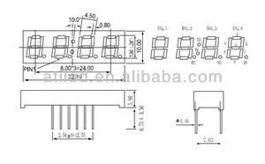 Hersteller Gute Qualität Monochrom Benutzer definierter Bildschirm,, 5 Ziffern LED-Anzeige 7 Segment Mit LED-Hintergrund beleuchtung - Product Image 6