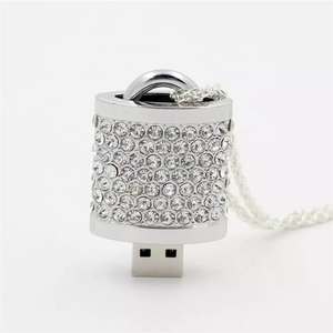 厂家供应金属水晶锁造型u盘2.0 4G 8G 16g时尚定制Logo u盘3.0 Pendrive - Product Image 5