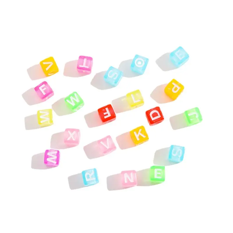 Perline di plastica per bambini perline alla rinfusa kit per creazione di gioielli per adulti accessori fai da te lettere di alfabeto