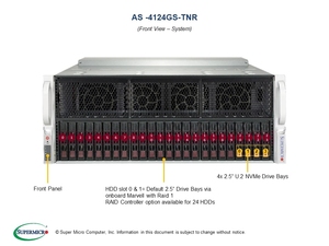 Molecular Dynamics Simulation Cloud Computing Server Storage Server <strong>Computer</strong> Set With <strong>System</strong> <strong>Unit</strong> SuperServer AS-4124GS-TNR - Product Image 3
