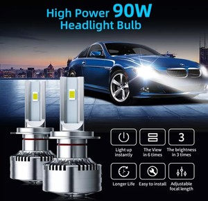 AURORA patent otomatik aydınlatma Led far lambaları 90W sis işık kiti otomobil H7 H4 araba için Led far ampul - Product Image 3