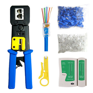 เครื่องมือเชื่อมต่อสายเคเบิลเครือข่าย Eazy RJ 45ผ่าน Crimper 6P 8P RJ11 EZ PASS Through RJ45 CRIMP tคีบ - Product Image 5