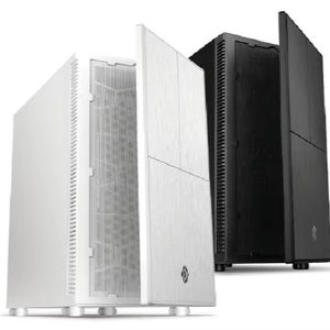 S10M WH M-ATX Gaming <strong>PC</strong> <strong>Case</strong> with 1x Low Noise Front Panel Fan &amp; 4 Sound Absorbing Pads MicroATX Style - Product Image 1