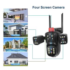 Cámara DE SEGURIDAD IP inalámbrica con zoom óptico de cinco lentes, 10K, 20MP, wifi, visión nocturna en color, Red, cámara IP