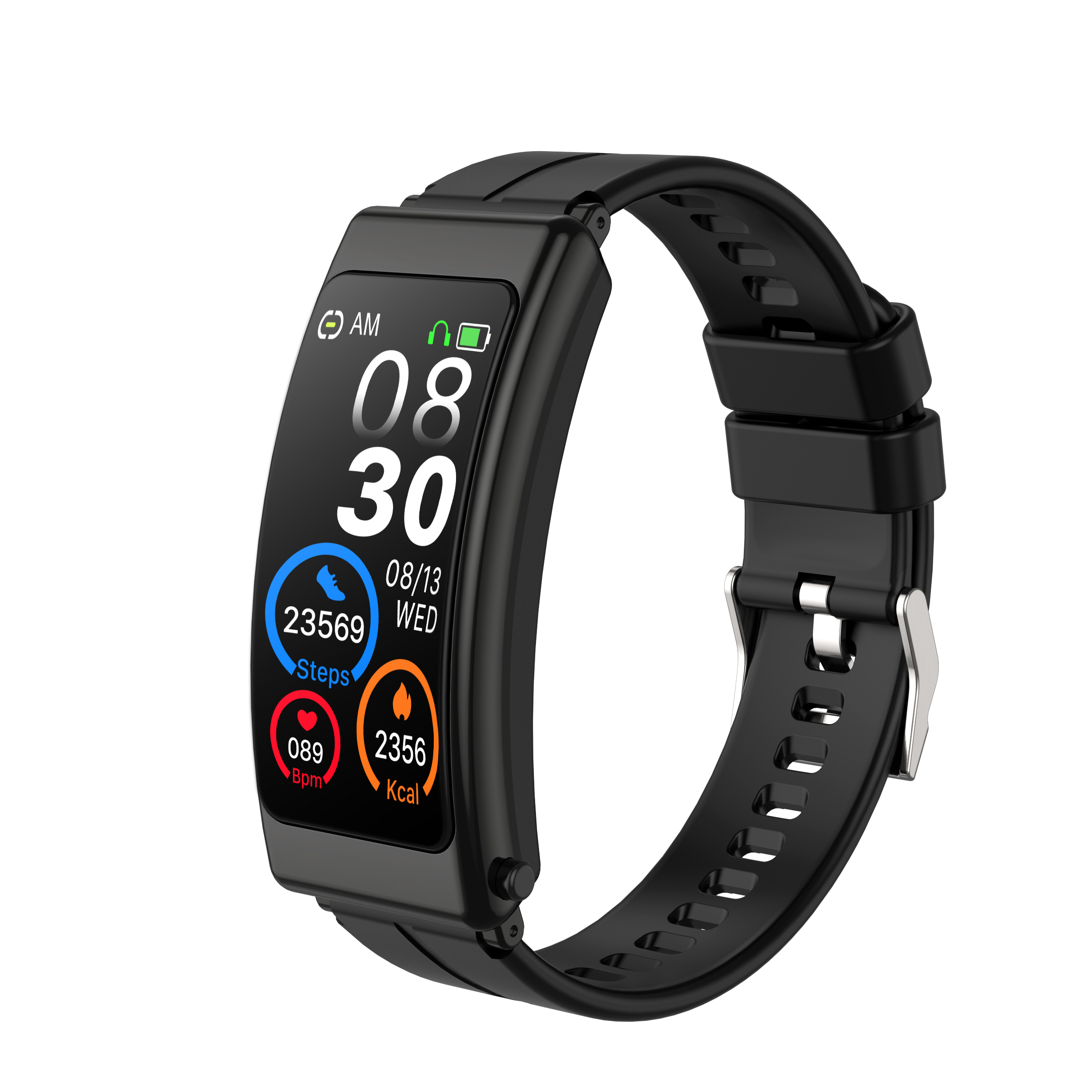 Bracelet en silicone noir