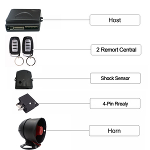 热卖易安装汽车报警器alarma automvi内置中控锁模块2远程简单汽车报警系统 - Product Image 2