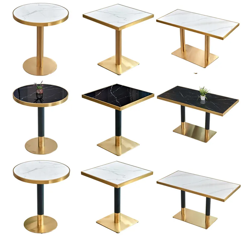 Sillas de mesa modernas para cafetería, juego de comedor de comida rápida para restaurante, bar, pub, mesa, sillas con pata de metal