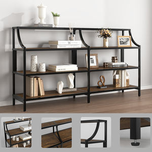 Sang trọng tối giản hiện đại kim loại và gỗ giao diện điều khiển bảng với đa chức năng tầng lưu trữ kệ bền đồ nội thất phòng khách - Product Image 3