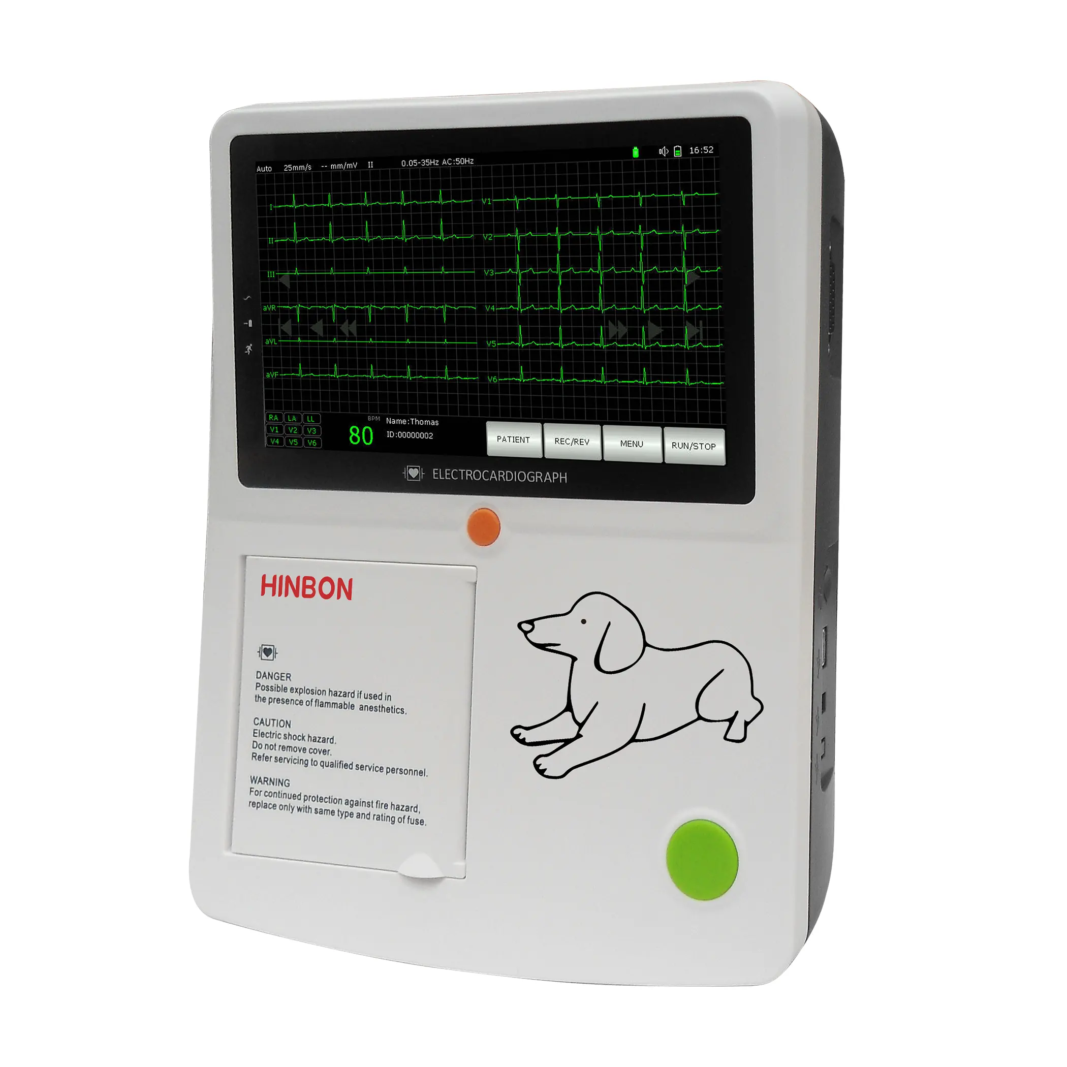 เครื่องตรวจคลื่นไฟฟ้าหัวใจแบบดิจิทัลเครื่องตรวจคลื่นไฟฟ้าหัวใจสัตว์ใช้ในสัตว์