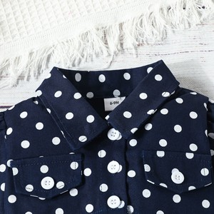 2024 Fall Baby Clothes Infant Set Polka Dots Coat Jacket Sleeveless Princess Mesh Dress Headband 3Pcs <strong>Little</strong> Girls Outfit