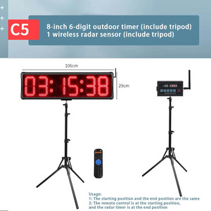 GANXIN telecomando orologio da corsa Wireless rilevamento Radar pista da corsa Timer per il calcio basket Dribbling formazione - Product Image 2