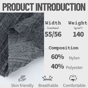 Nylon Polyester Đồng Bằng Dệt Vải 140gsm Màu Rắn Mềm Mại Thoáng Khí Faux <span class=keywords><strong>Linen</strong></span> Thời Trang Vải Cho Áo Sơ Mi Ăn Mặc May Mặc Giản Dị - Product Image 2